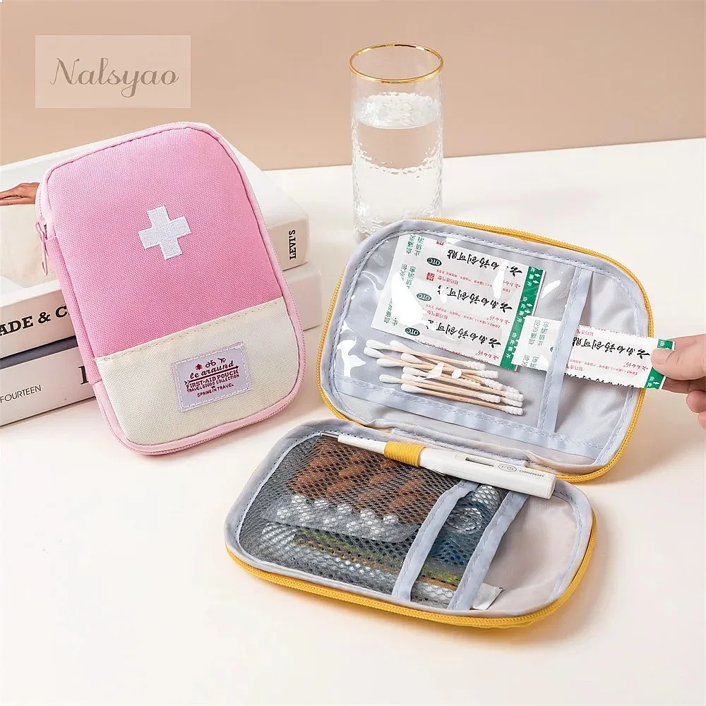 First Aid Bag Kit - ชุดกระเป๋าเก็บอุปกรณ์ทางการแพทย์แบบพกพา 3 ชิ้น สำหรับแคมป์ปิ้ง ชุดปฐมพยาบาลฉุกเฉิน กระเป๋าจัดระเบียบสำหรับใช้ในบ้าน