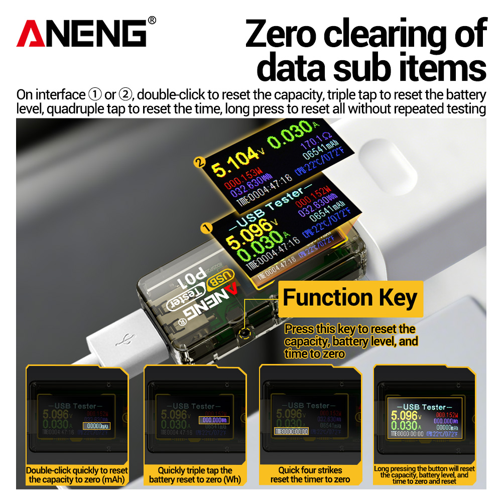 เครื่องทดสอบ USB รุ่น ANENG P0 - Co Detector Plug บทวิจารณ์และราคา