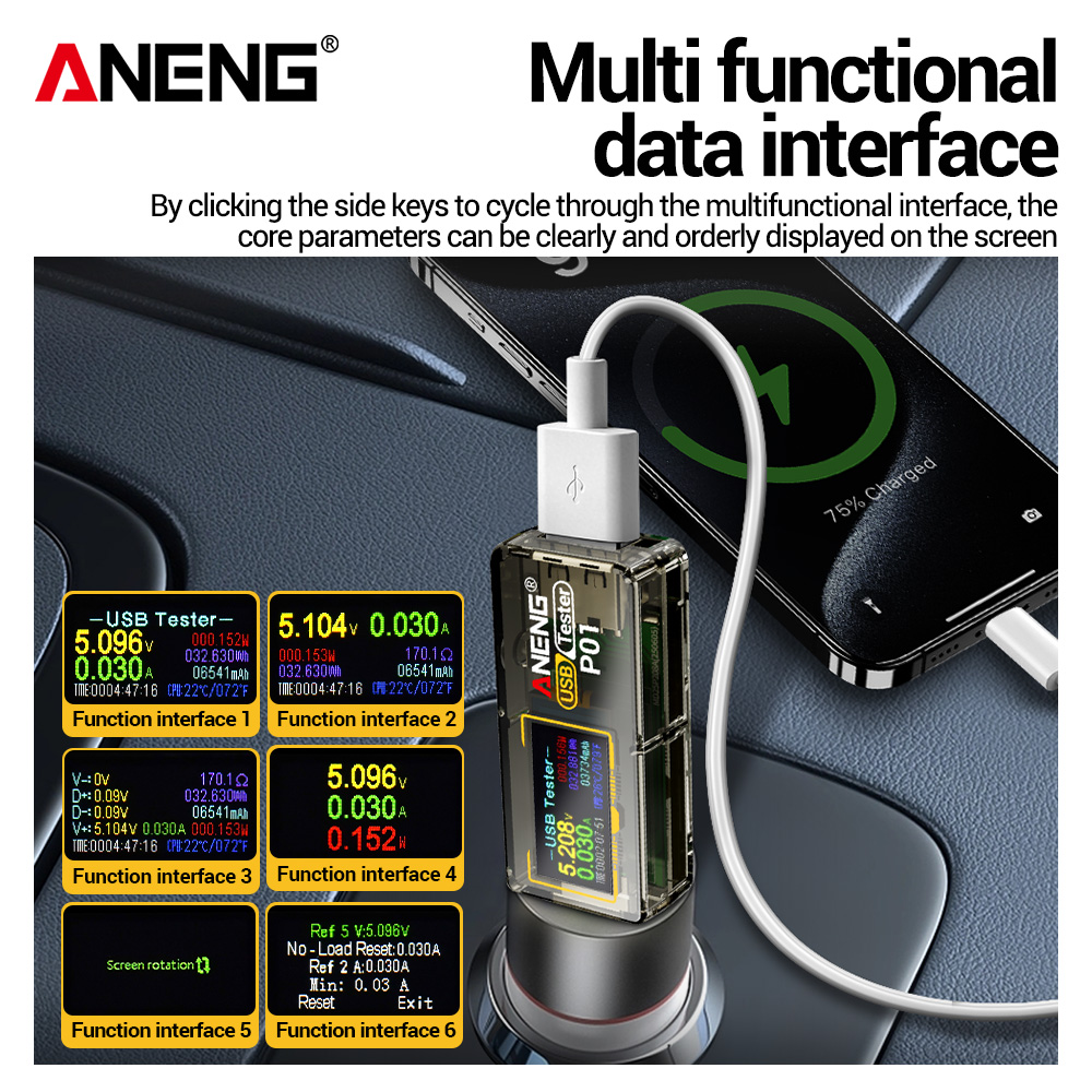 เครื่องทดสอบ USB รุ่น ANENG P0 - Co Detector Plug บทวิจารณ์และราคา